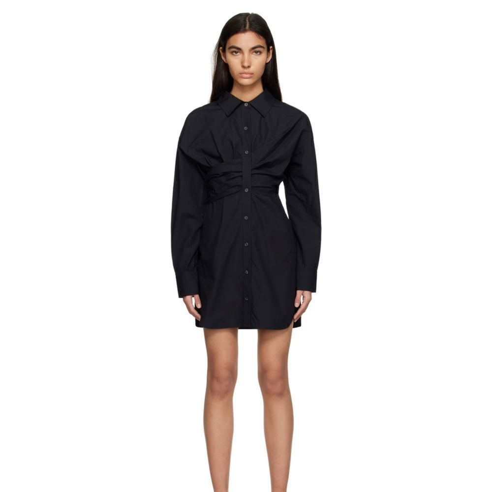Alexander Wang Black Button-Up Minidress size 4